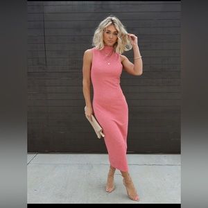 Vici Micaella textured midi dress open back